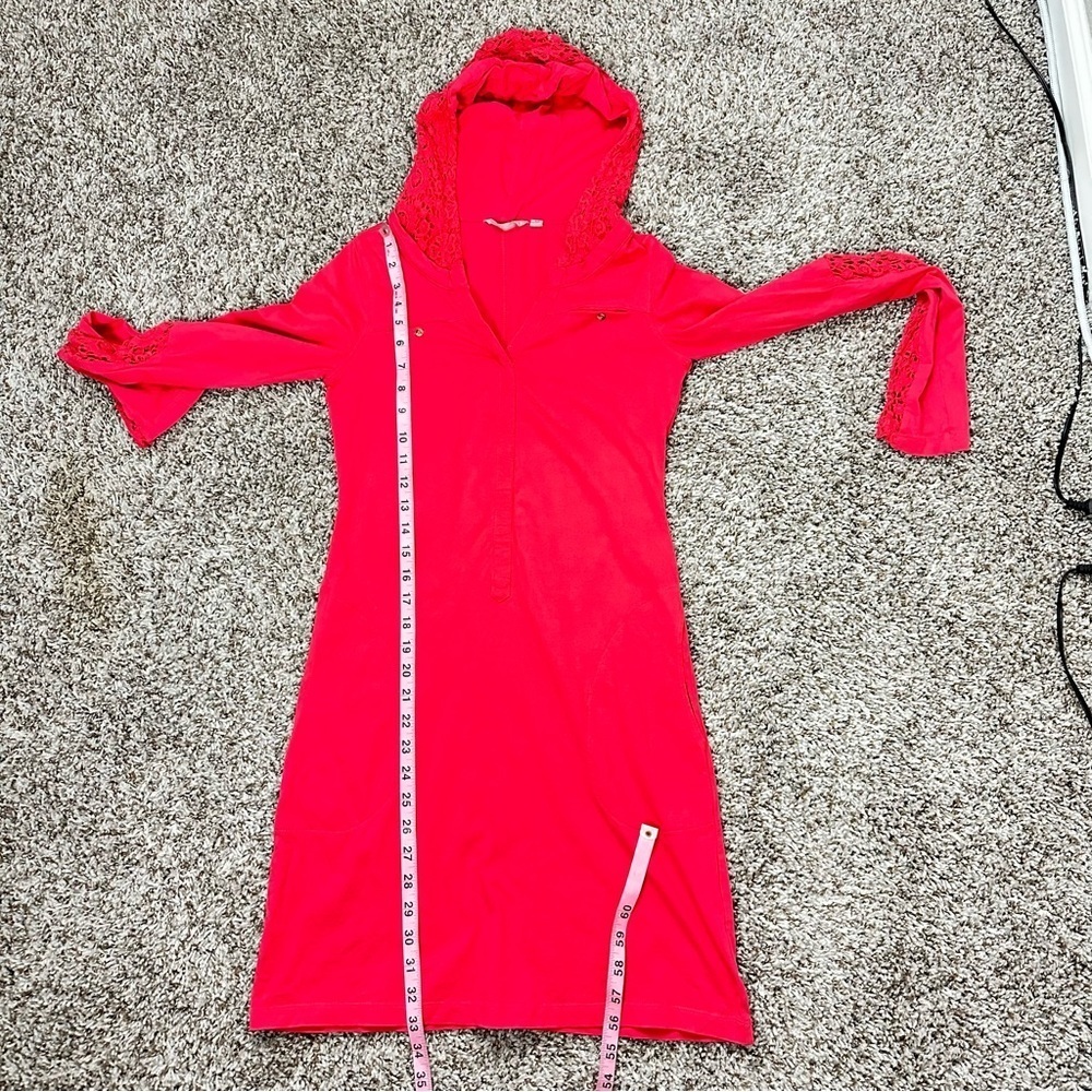 Athleta Carried Away Dress Crochet Hooded XS - Picture 4 of 8